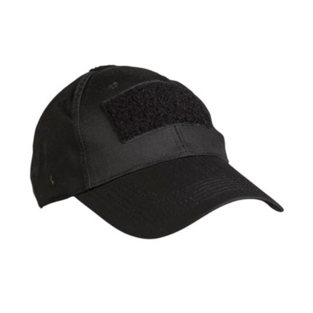 GORRA AIRSOFT VELCROS NEGRA