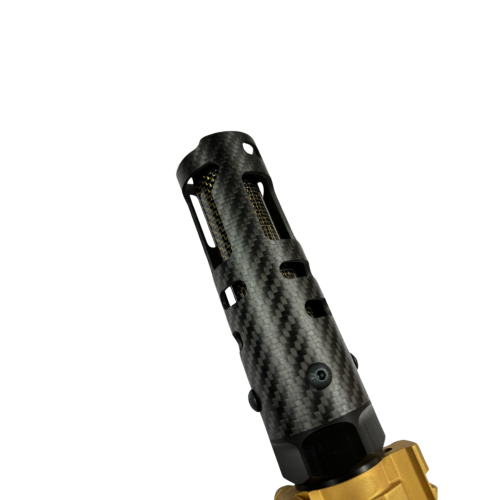 FUSIL SPEEDSOFT WATC CUSTOM - DORADO C/ FIBRA DE CARBONO NEGRA