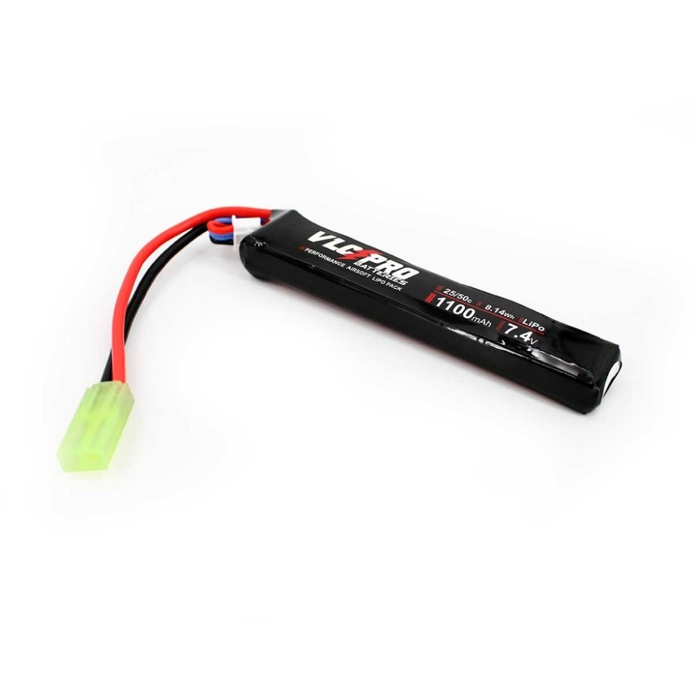 BATERIA VLC PRO LIPO 7.4V 1100MAH 25C/50C 1STICK NEGRA