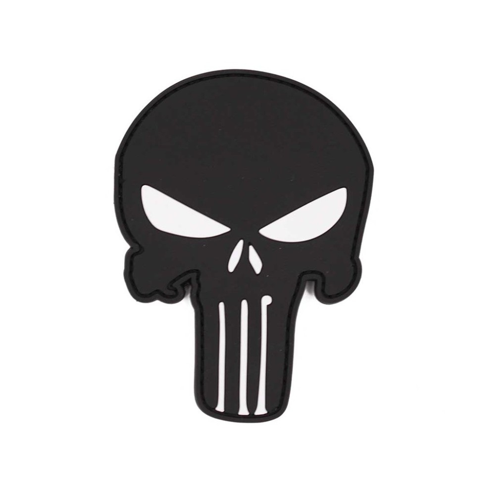 PARCHE IMMORTAL PVC PUNISHER NEGRO-BLANCO