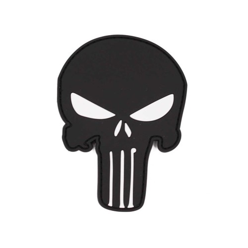 PARCHE IMMORTAL PVC PUNISHER NEGRO-BLANCO