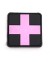 PARCHE PVC MEDICO NEGRO-ROSA