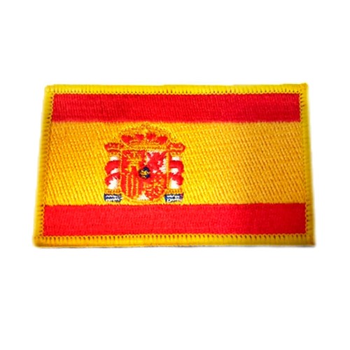 PARCHE BANDERA ESPAÑA C/VELCRO BORDADO 8.5X5.5CM MED. ESPAÑA