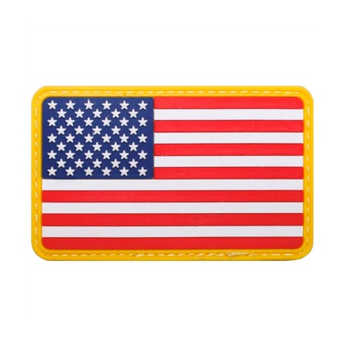 PARCHE PVC BANDERA AMERICANA BLANCO-ROJO