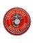 PARCHE BORDADO UNITED STATES MARINE CORPS REDONDO ROJO