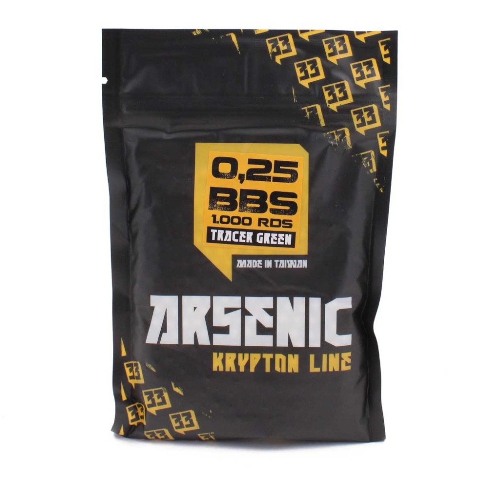 BOLAS ARSENIC KRYPTON TRAZADORA 0.25G 1000RDS VERDE