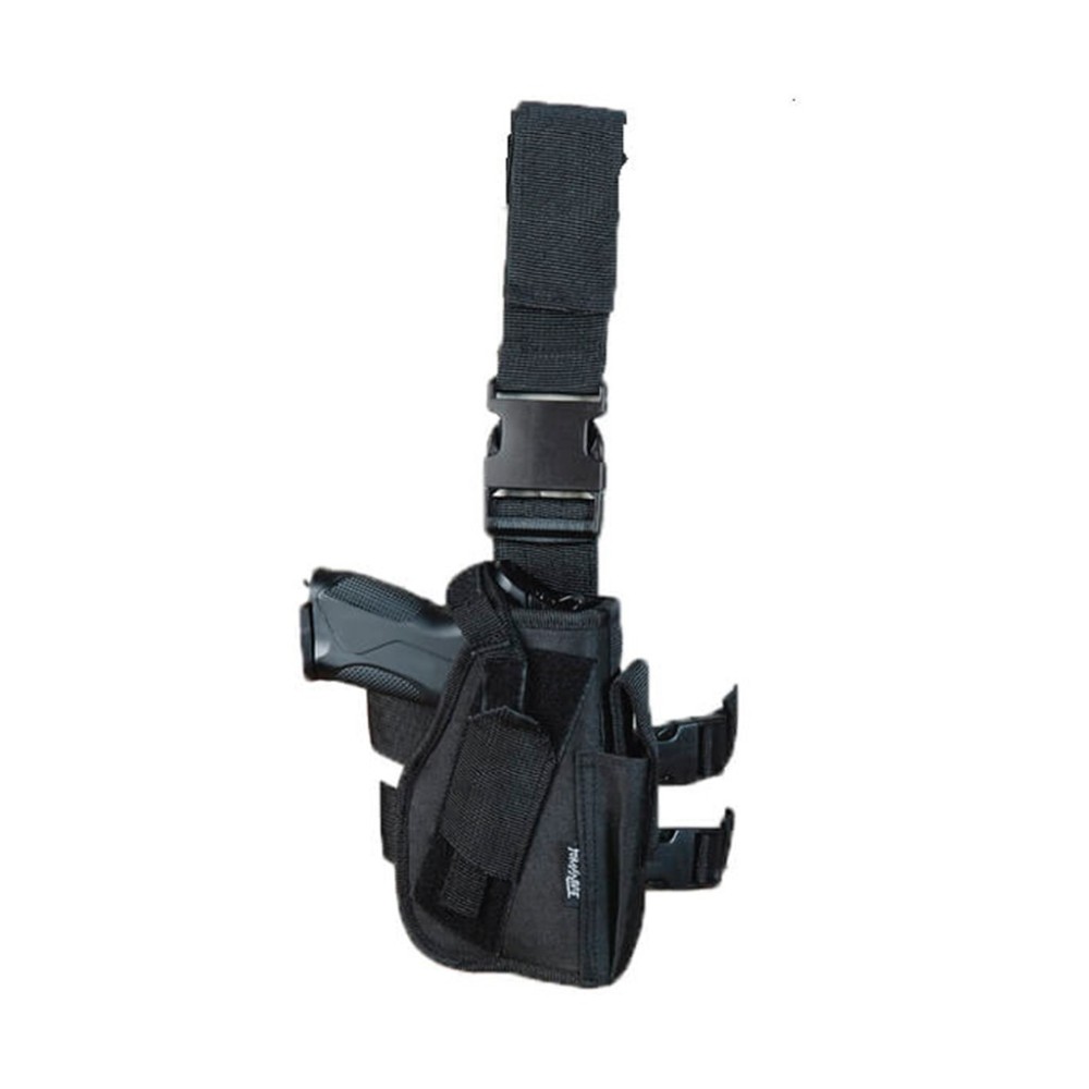 FUNDA PISTOLA PIERNA TACTICA M12 NEGRA