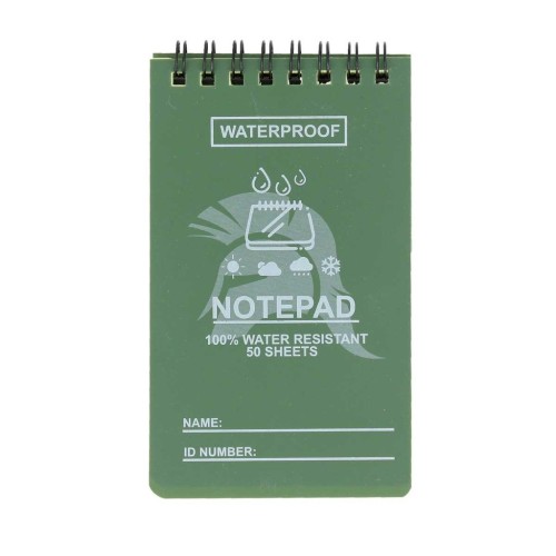 LIBRETA WATERPROOF IMMORTAL 12 X 8 CM VERDE