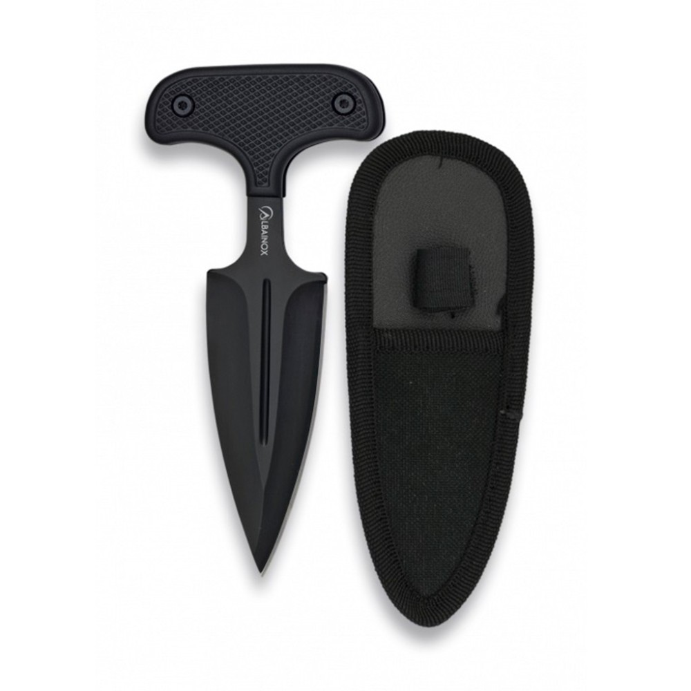 CUCHILLO ALBAINOX SKINER PUÑO ABS NEGRO