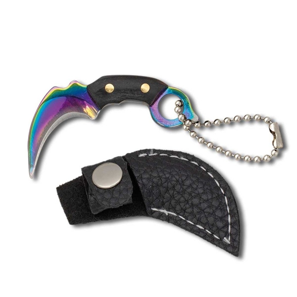 LLAVERO ALBAINOX CUCHILLO KARAMBIT RAINBOW