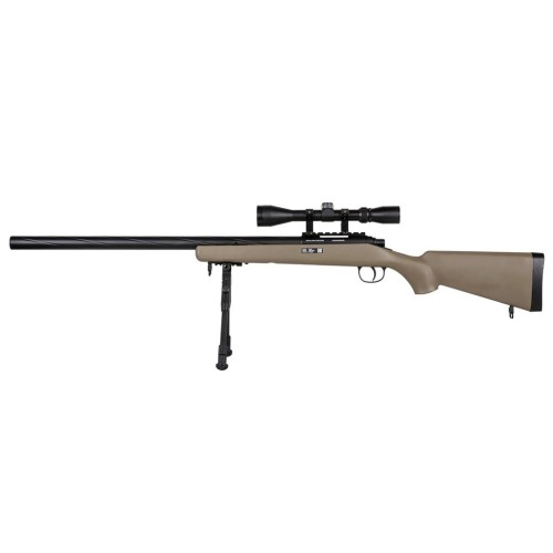 FUSIL SPECNA ARMS SA-S12 EDGE VSR-10 C/ VISOR Y BIPODE TAN